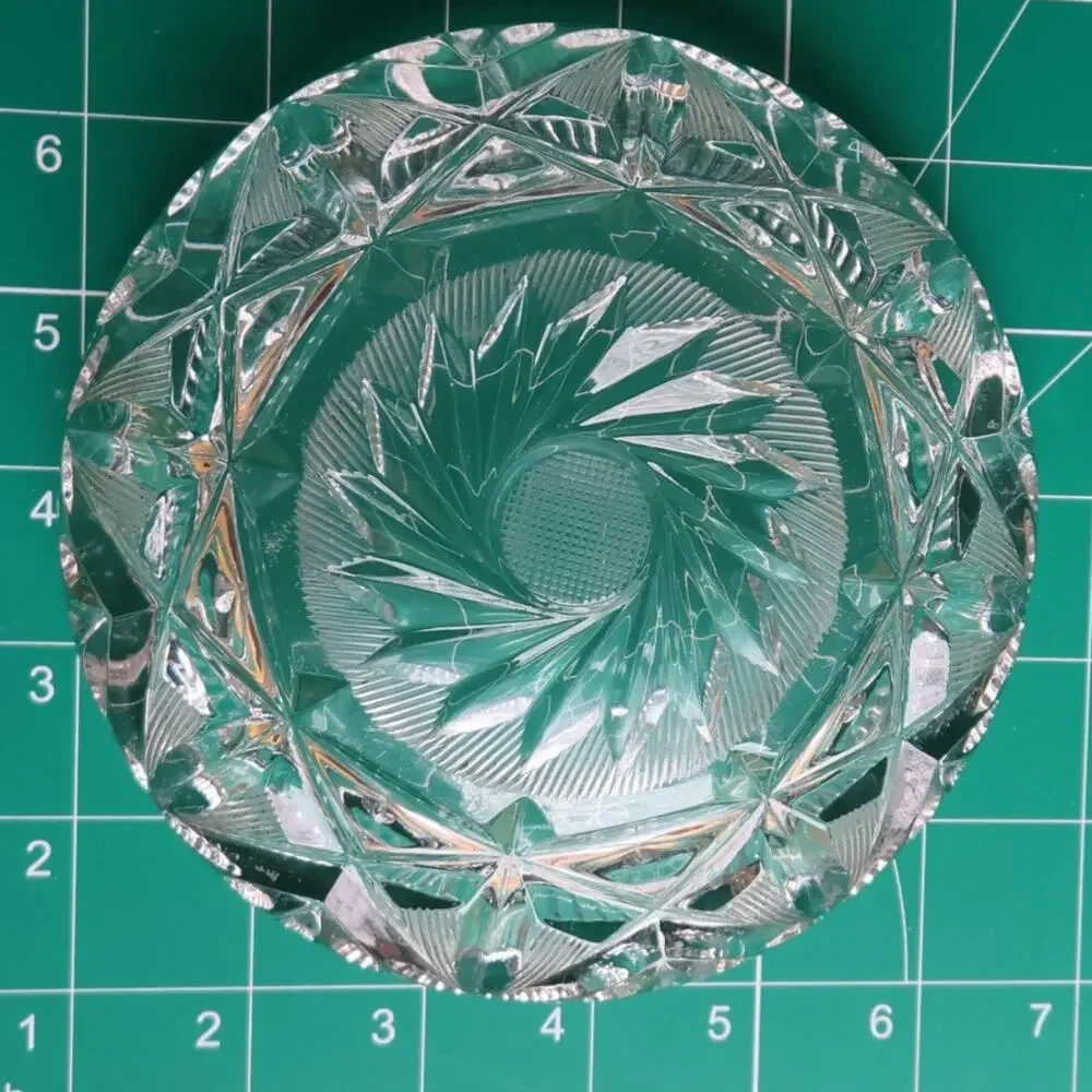 VTG Czech Bohemian Crystal Ashtray 5.5